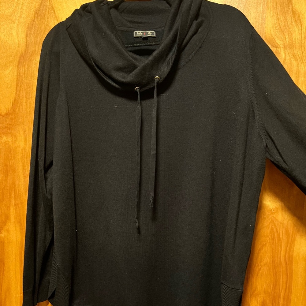 Black Cowl Neck Sweater